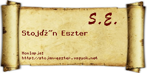 Stoján Eszter névjegykártya