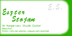 eszter stojan business card
