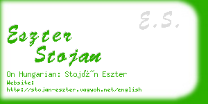 eszter stojan business card